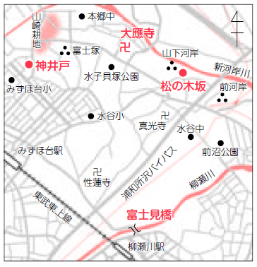 水子地域の地図