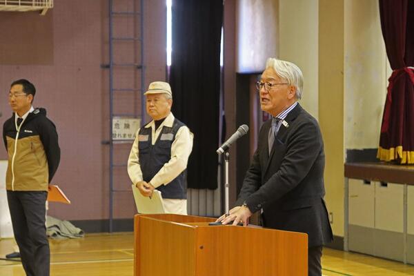 市長あいさつの様子